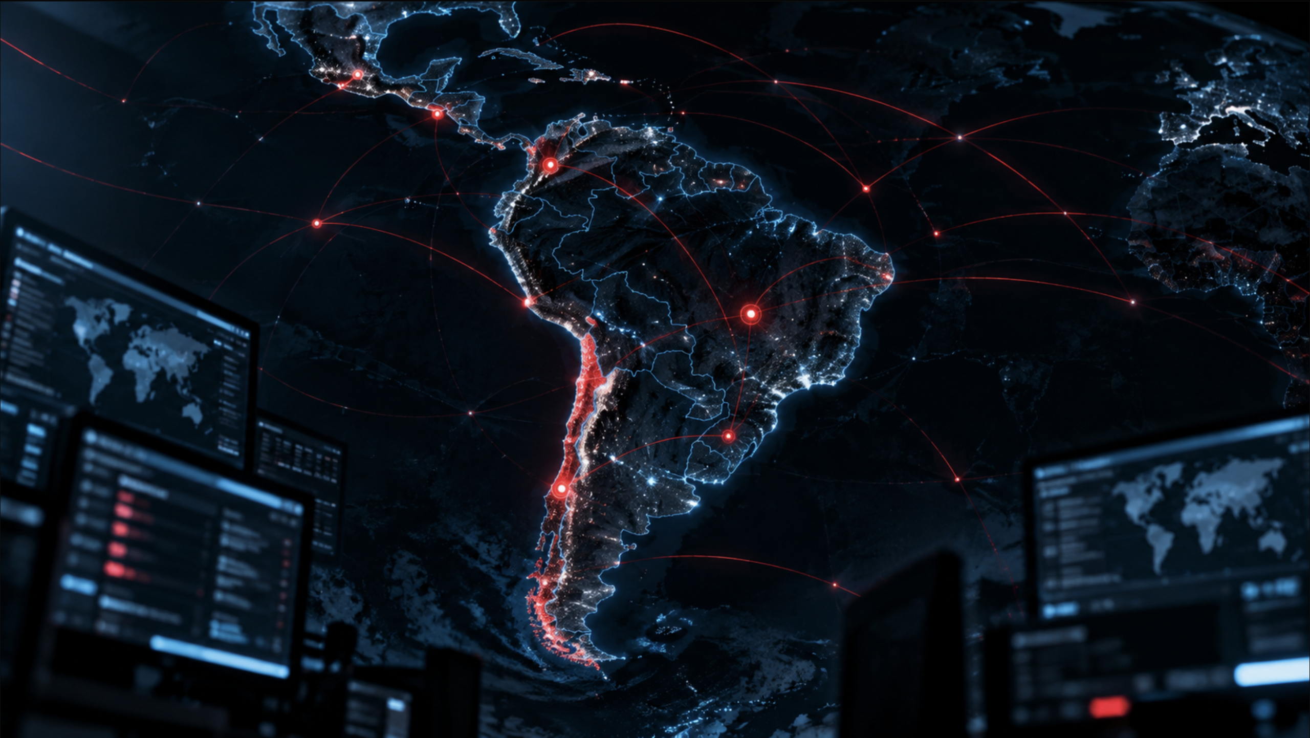 Panorama CTI Latinoamérica 2026 - mapa regional de actividad de amenazas