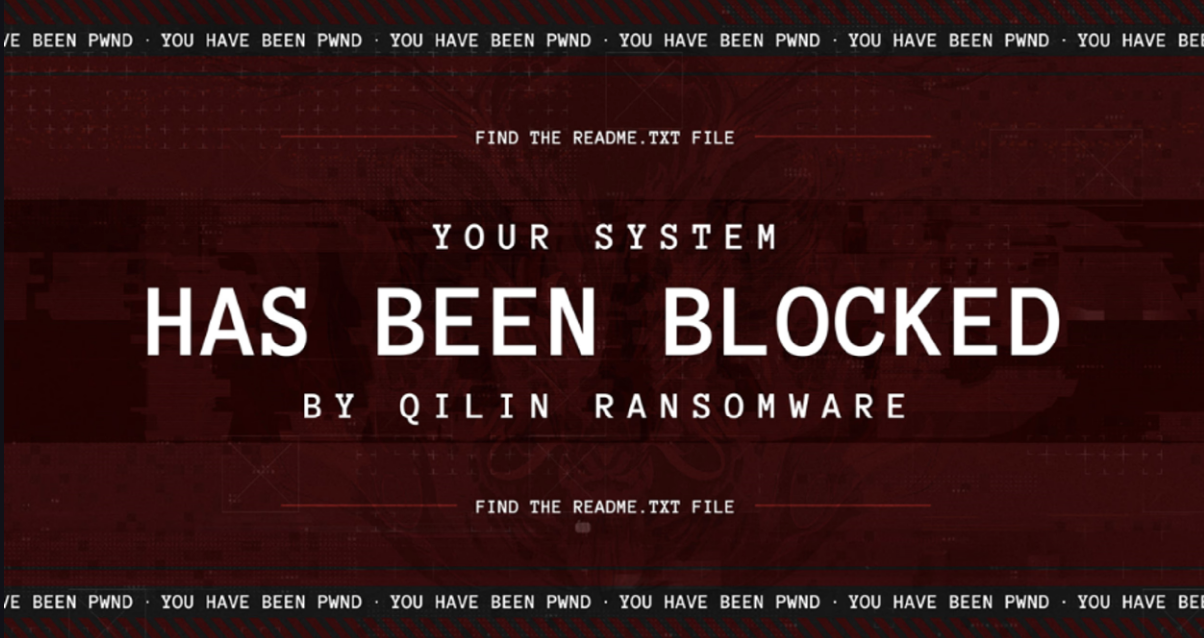 Wallpaper de extorsión observado durante análisis de Qilin ransomware