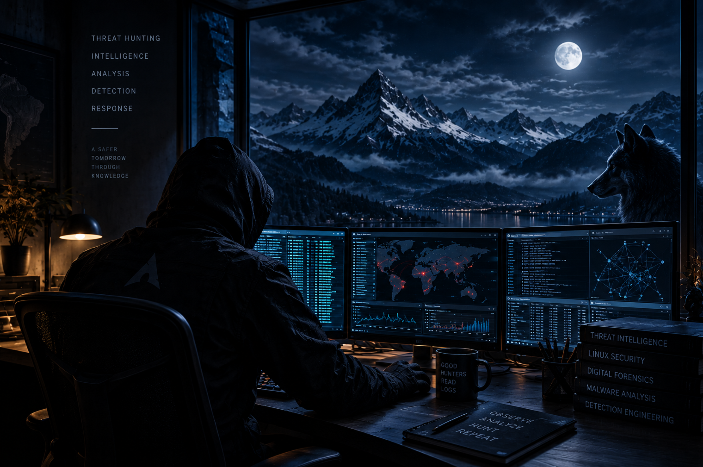 Analista de ciberseguridad realizando actividades de Threat Hunting en un entorno Linux